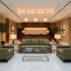 Woven Crosshatch Texture Olive Drab Upholstered Sofa | Architectural Fabrics