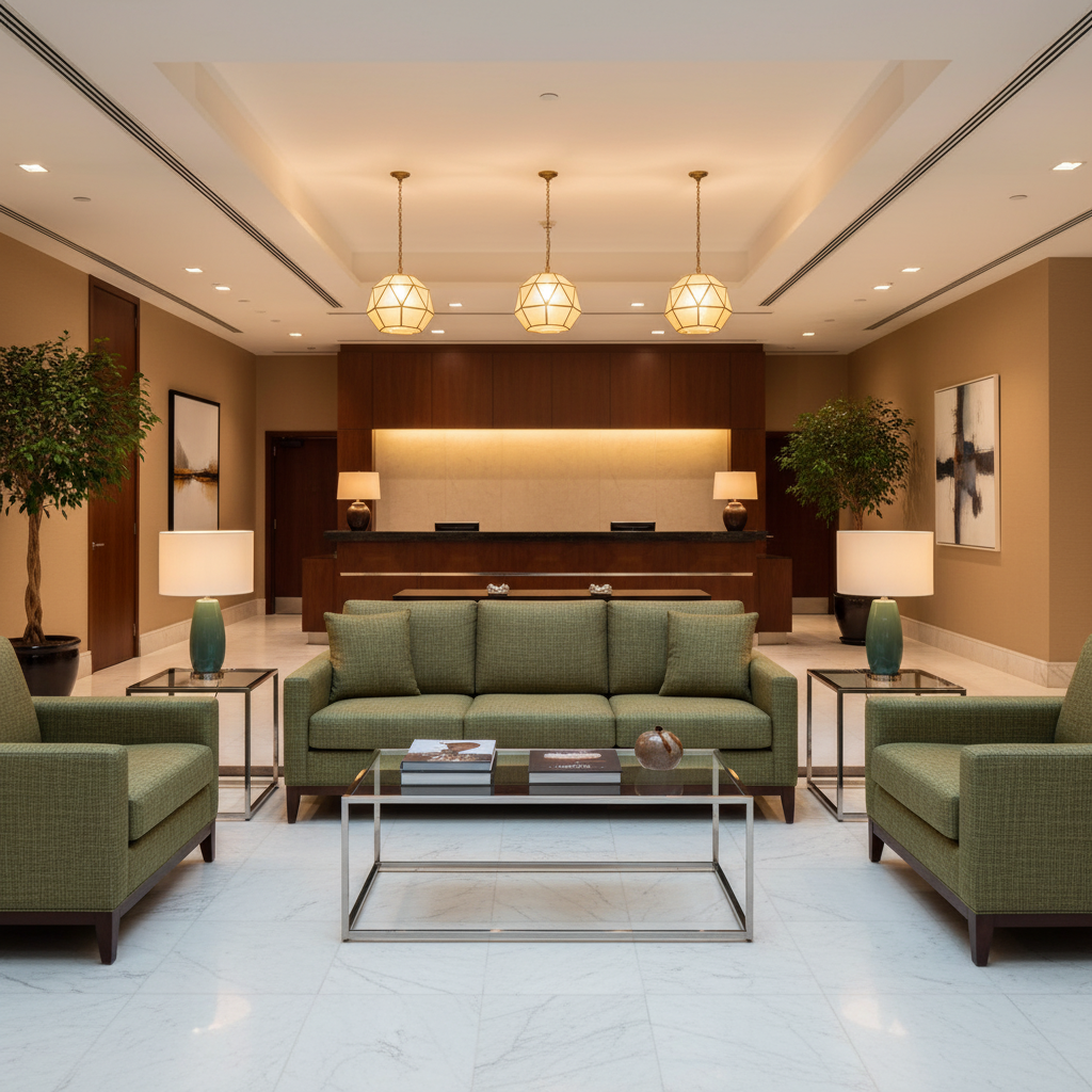 Woven Crosshatch Texture Olive Drab Upholstered Sofa | Architectural Fabrics