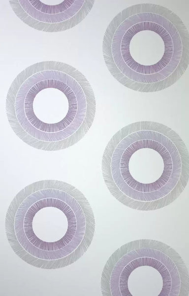 Parure Metallic Circles Purple Wallpaper | Osborne & Little Europe