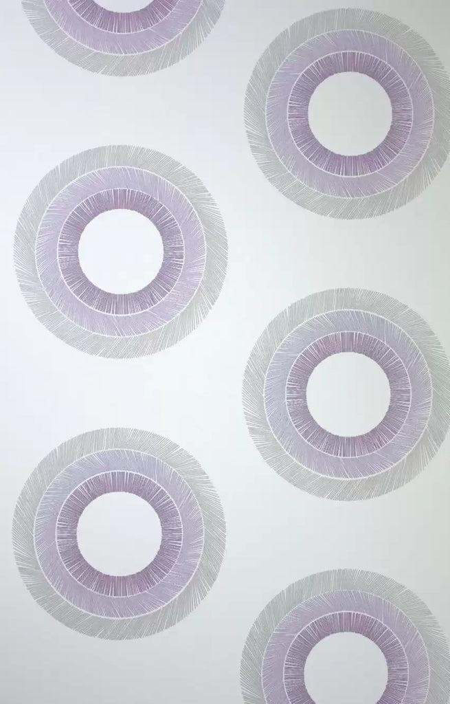 Parure Metallic Circles Purple Wallpaper | Osborne & Little Europe