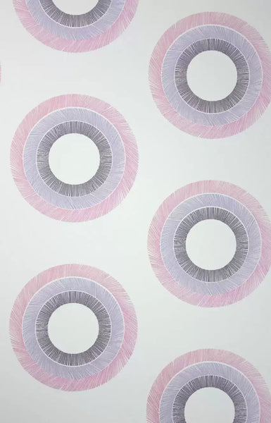 Parure Metallic Circles Pink Wallpaper | Osborne & Little Europe