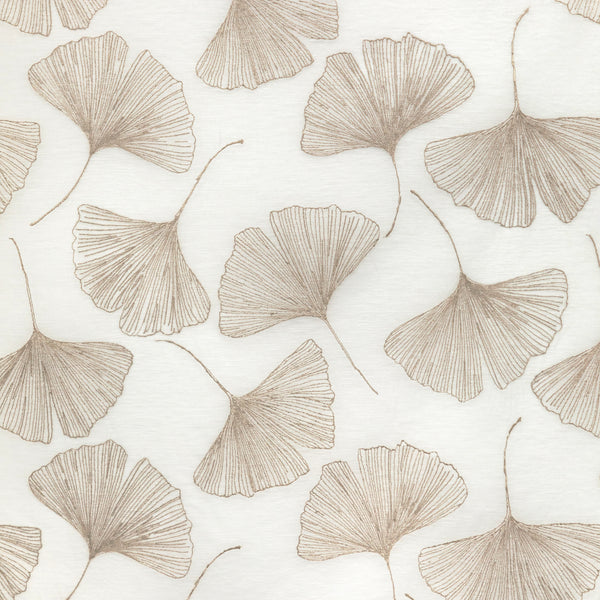 Gingko Leaf, Off-White Wallcoverings | Kravet