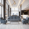 Aragon - Deepwater Performance Vinyl Upholstered Sofa | Architectural Fabrics