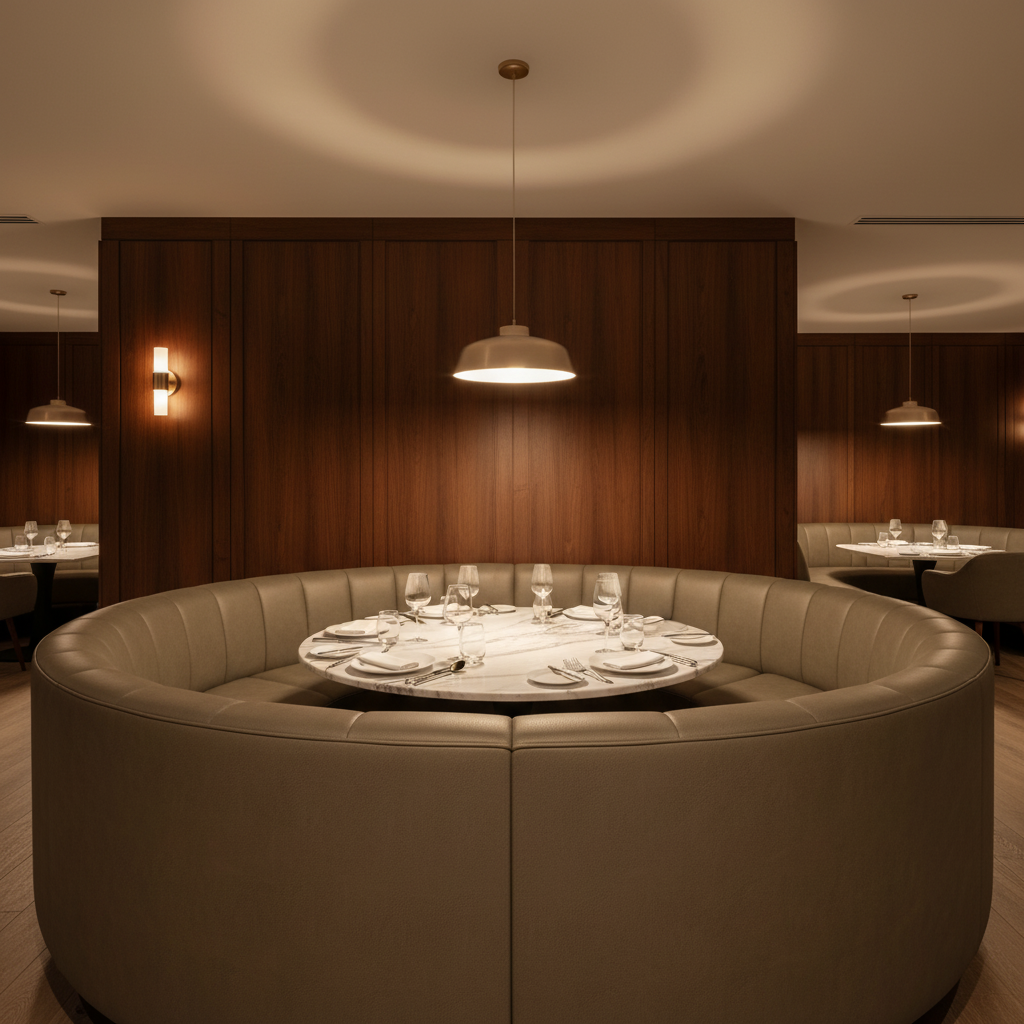 Vieques - Khaki Upholstered Banquette | Architectural Fabrics