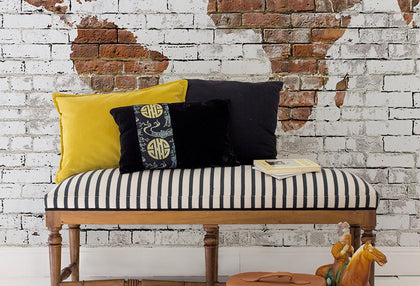Giani Graffiti World Map on Brick Wall | Coordone Europe