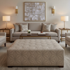 Axis - Axis Etched Polyurethane Upholstered Ottoman | Architectural Fabrics