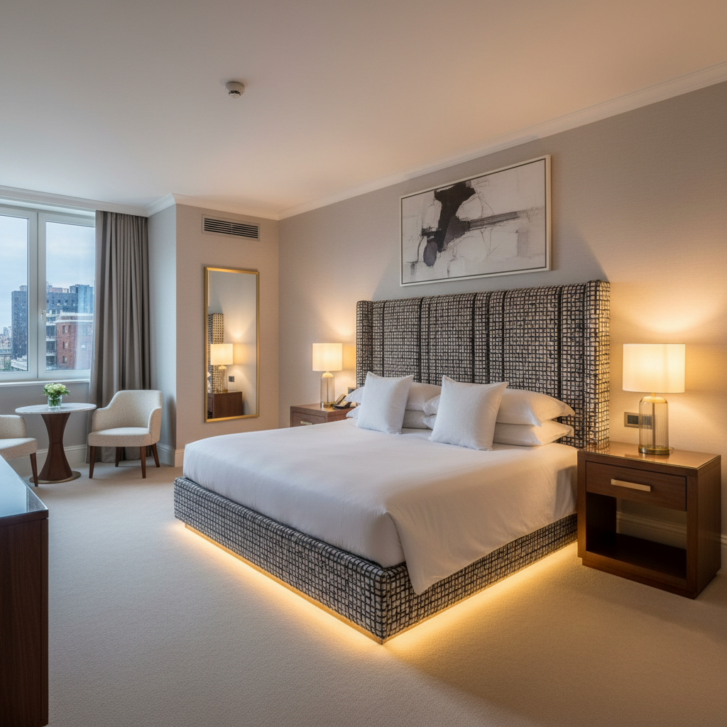 Lawrenceville Midnight Upholstered Headboard | Architectural Fabrics