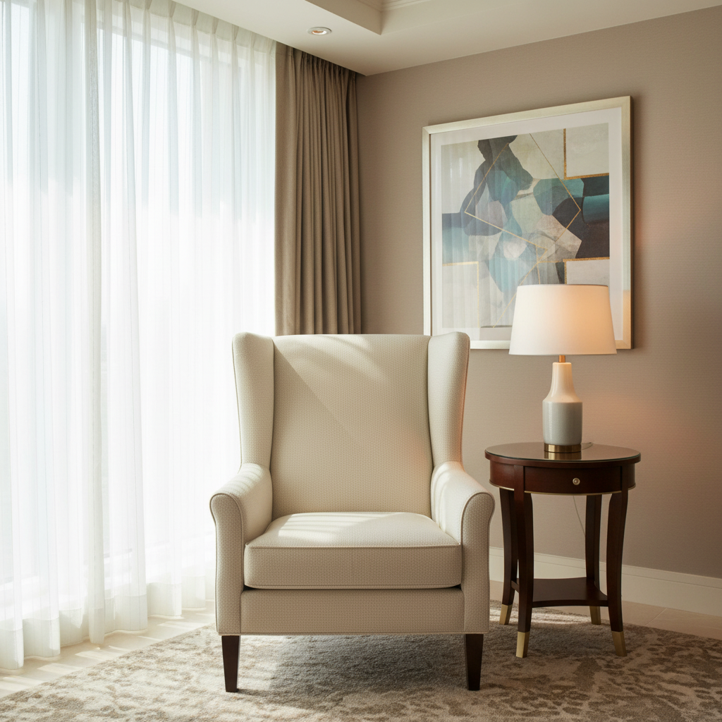 Algiers - Ivory Parchment Performance Vinyl Upholstered Chair | Architectural Fabrics