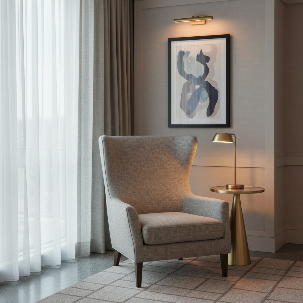 Subtle Linen Weave Smoked Taupe Upholstered Chair | Architectural Fabrics