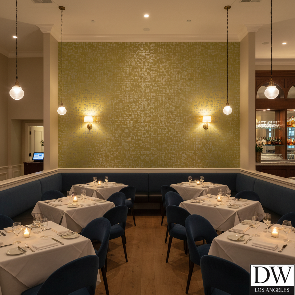 Nice Reima | Hollywood Wallcoverings - Restaurant Dining commercial room setting