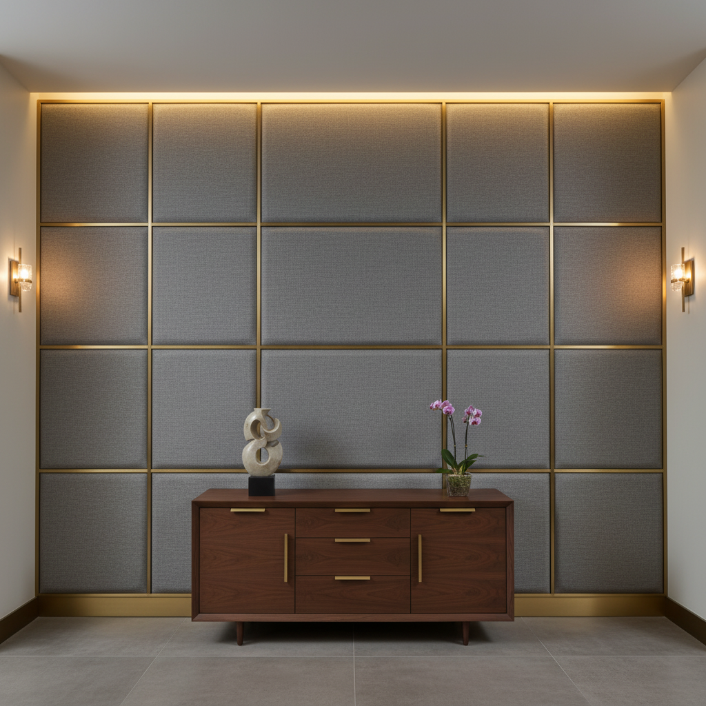 Sisal Bay - Night Upholstered Wall Panel | Architectural Fabrics