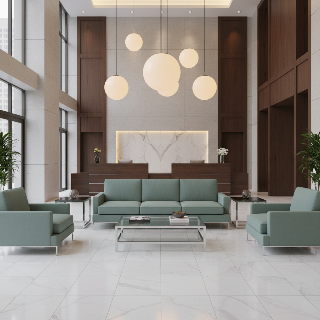 Smooth Solid Color Seafoam Green Upholstered Sofa | Architectural Fabrics