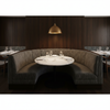 Woven Organic Texture Dark Graphite Upholstered Banquette | Architectural Fabrics