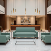 Fine Pebble Grain Seafoam Green Upholstered Sofa | Architectural Fabrics