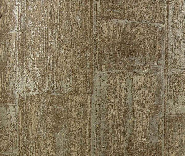 Bella Ravena Wood Metallic Cork Print Silver On Gold Memo Sample | Phillipe Romano