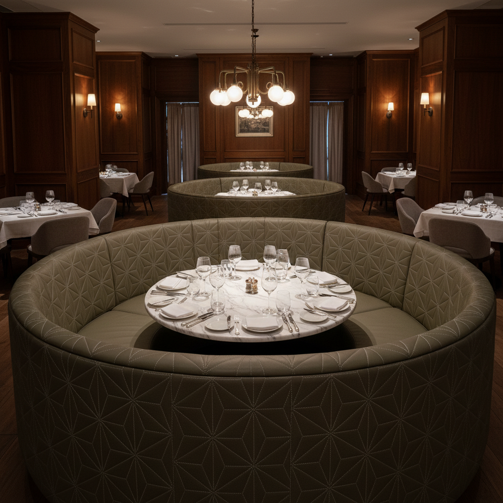 Axis - Axis Etched Polyurethane Upholstered Banquette | Architectural Fabrics