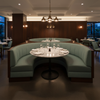 Fine Woven Texture Seafoam Green Upholstered Banquette | Architectural Fabrics