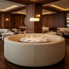 Savannah Bay - Parchment Upholstered Banquette | Architectural Fabrics