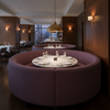 Subtle Woven Texture Deep Plum Upholstered Banquette | Architectural Fabrics