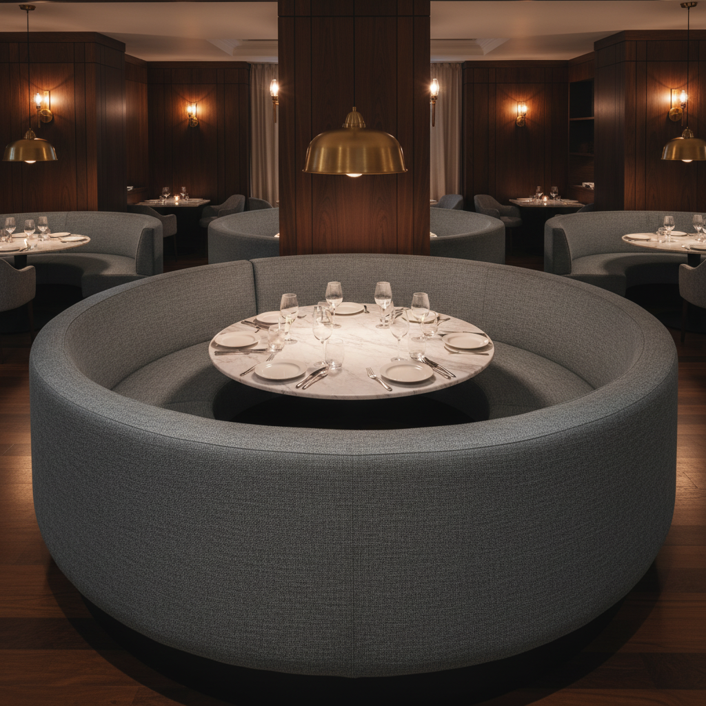 Punch Bowl - Marine Upholstered Banquette | Architectural Fabrics