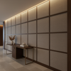 Subtle Linen Weave Taupe Mist Upholstered Wall Panel | Architectural Fabrics