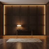 Analog - Cocoa Nib Etched Polyurethane Upholstered Wall Panel | Architectural Fabrics