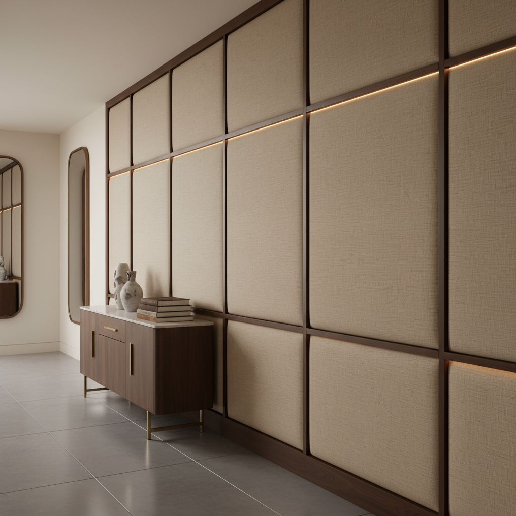 Turneffe - Fossil Upholstered Wall Panel | Architectural Fabrics