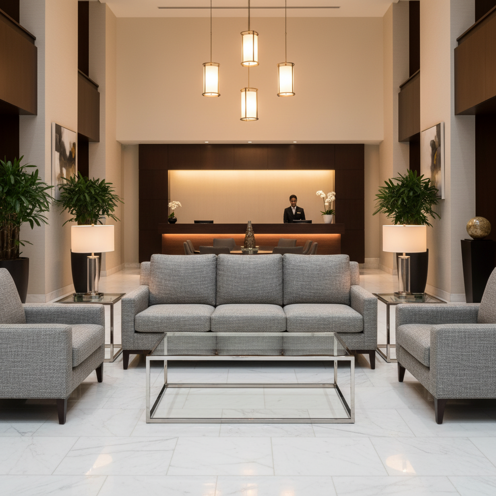 Woven Textured Weave Soft Gray Upholstered Sofa | Architectural Fabrics