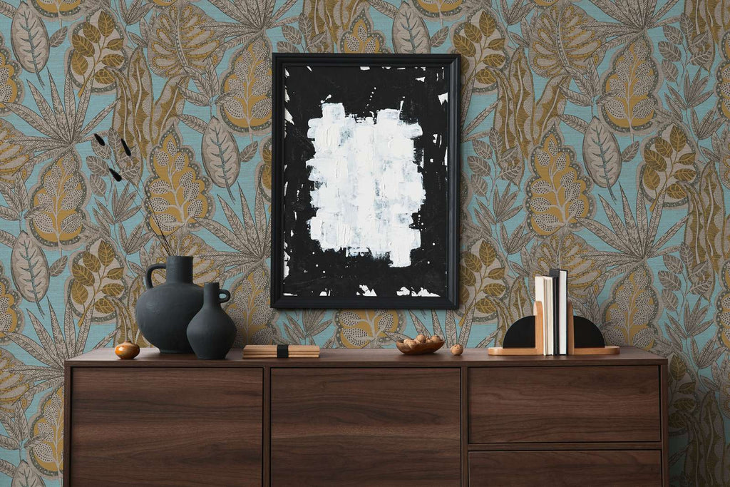 Famous Garden Aqua Wallcovering | AS Creation