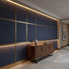 Fine Linen Weave Deep Indigo Upholstered Wall Panel | Architectural Fabrics