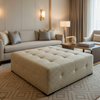 Soufriere - Raffia Upholstered Ottoman | Architectural Fabrics