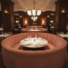 Ultrasuede  Blush Pink Upholstered Banquette | Ultrasuede Upholstery
