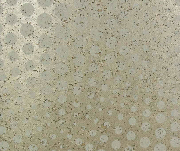 Bella Prato Metallic Modern Dots on Cork Cream On Gold Memo Sample | Phillipe Romano