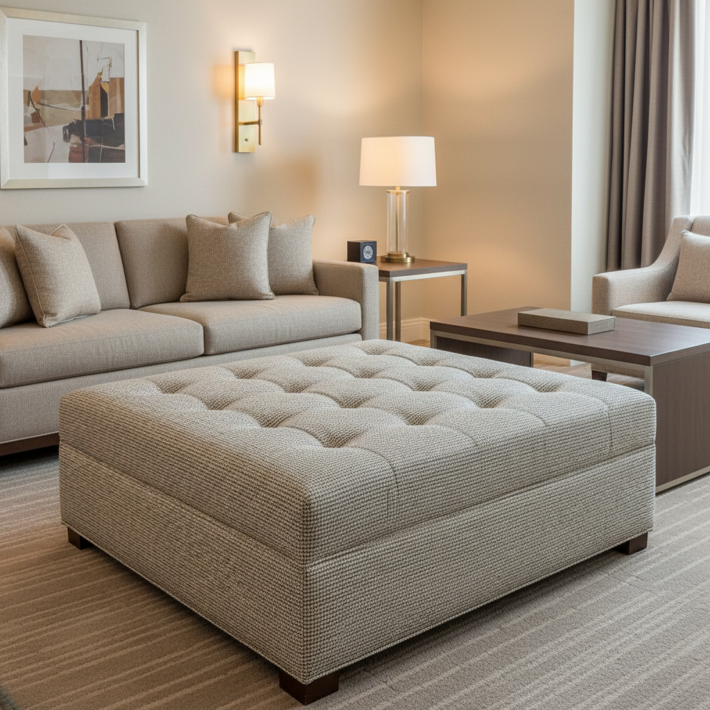 St. Eustatius - Dew Upholstered Ottoman | Architectural Fabrics