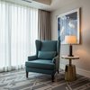 Fine Pebble Grain Deep Teal Upholstered Chair | Architectural Fabrics