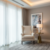 Subtle Linen Texture Soft Cream Upholstered Chair | Architectural Fabrics