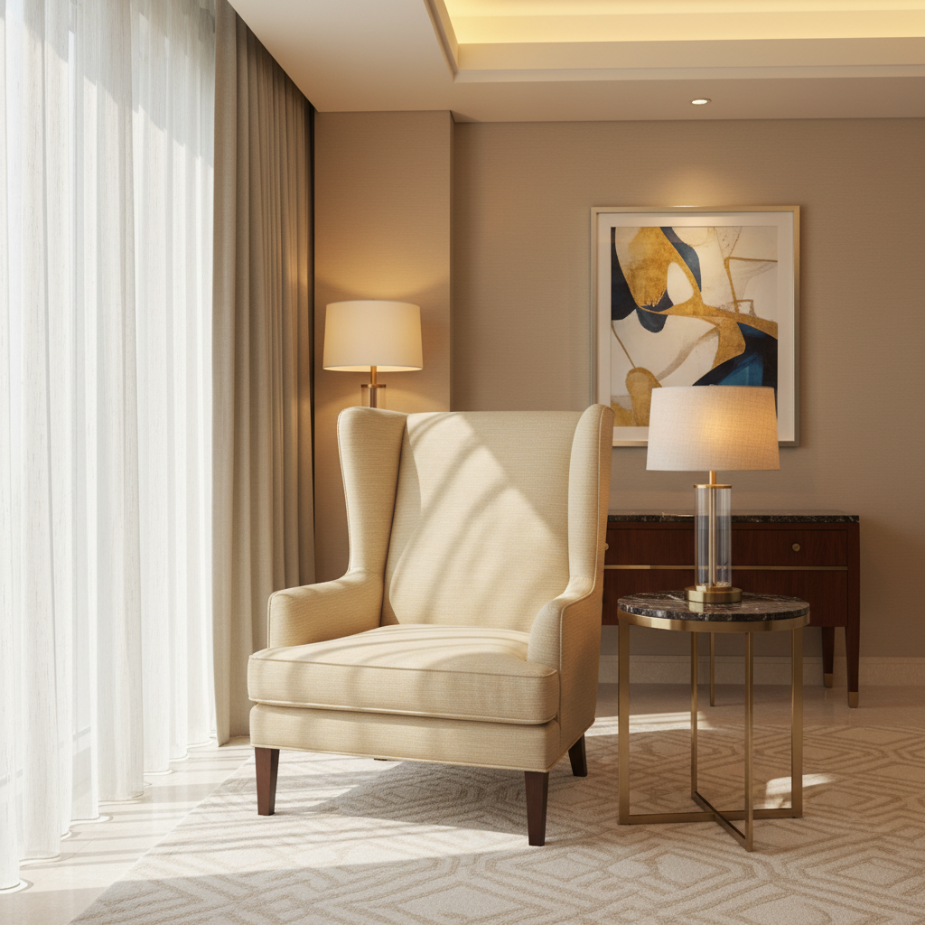 Soper Hole - Ivory Upholstered Chair | Architectural Fabrics