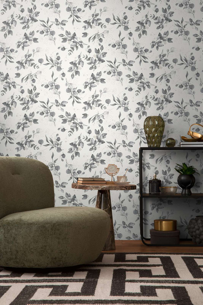 Pure Elegance Light Grey Wallcovering | AS Creation