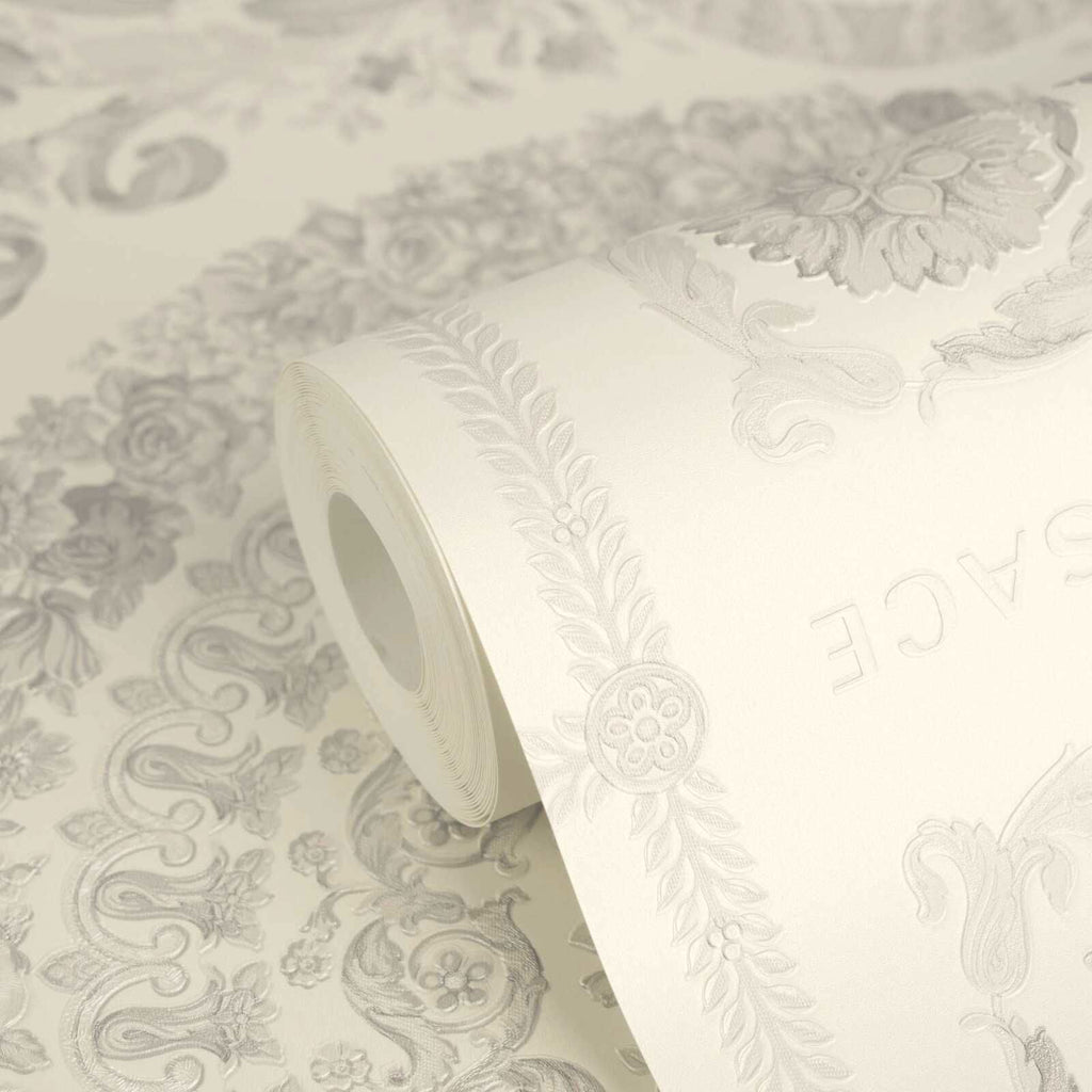 Heritage Cream Silver Versace Home Wallcovering