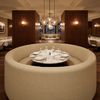 Rattan Bay - Natural Upholstered Banquette | Architectural Fabrics