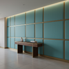 Fine Pebble Grain Aqua Teal Upholstered Wall Panel | Architectural Fabrics