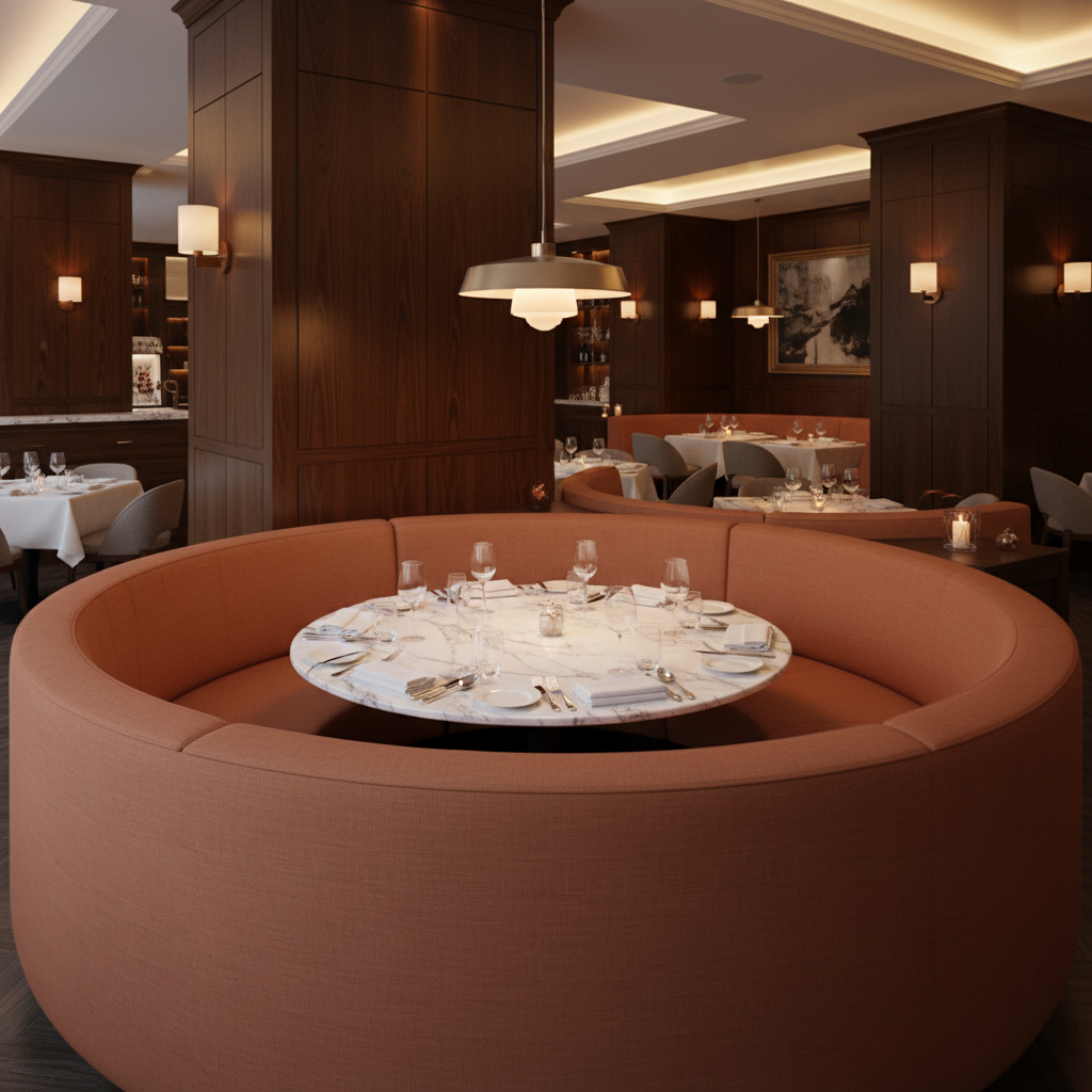 Necker Island - Salsa Upholstered Banquette | Architectural Fabrics