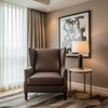 Alamo - Cocoa Bean Performance Vinyl Upholstered Chair | Architectural Fabrics