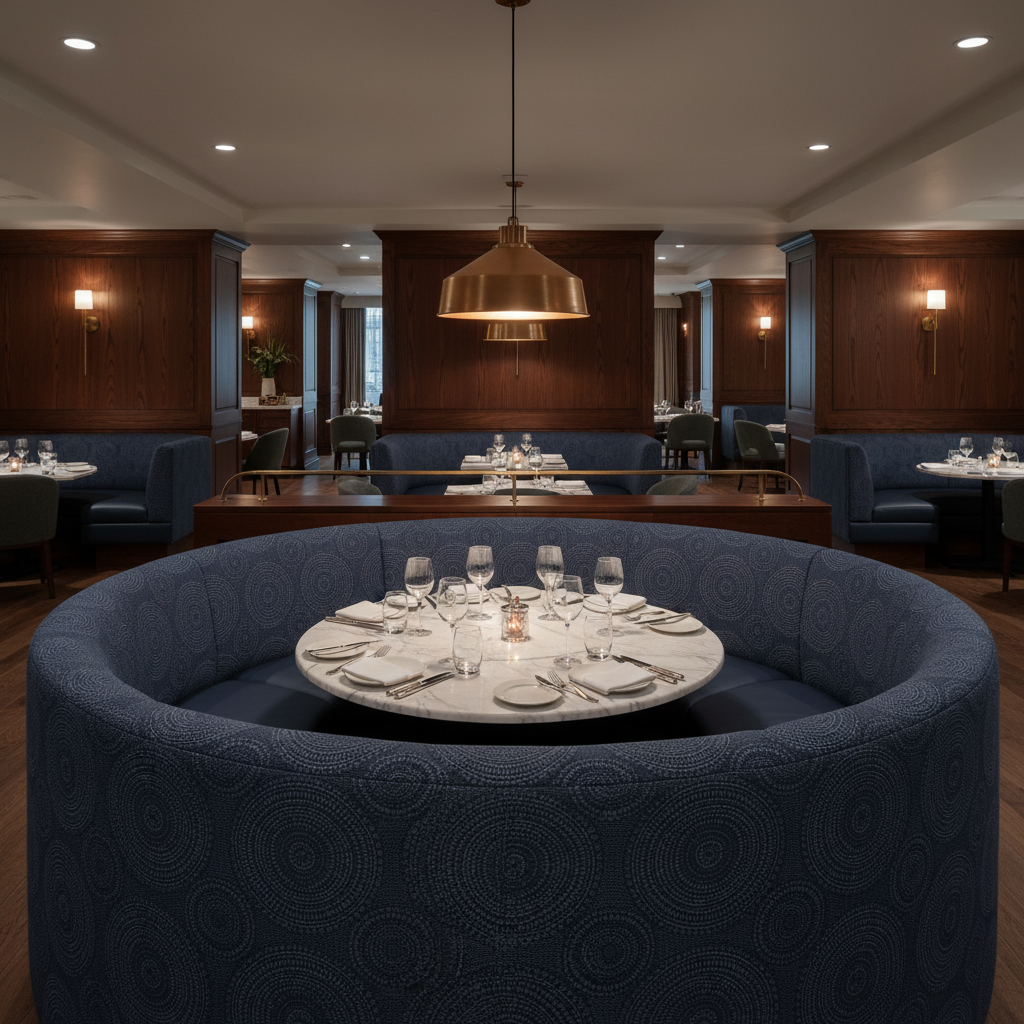 Virgin Gorda - Aqua Upholstered Banquette | Architectural Fabrics