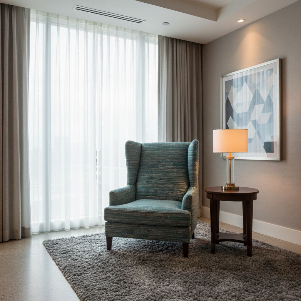 Pigeon Island - Lake Upholstered Chair | Architectural Fabrics
