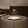 Smooth Pebble Grain Mushroom Taupe Upholstered Banquette | Architectural Fabrics