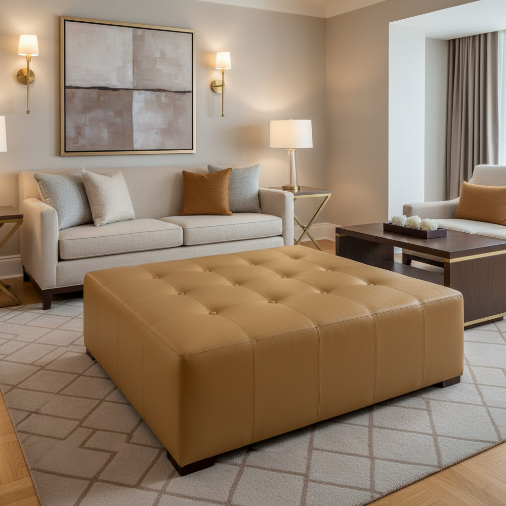 Kick Em Jenny - Bamboo Upholstered Ottoman | Architectural Fabrics