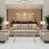Brushed Linen Weave Natural Linen Upholstered Sofa | Architectural Fabrics