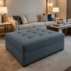 Storm Bay - Stream Upholstered Ottoman | Architectural Fabrics