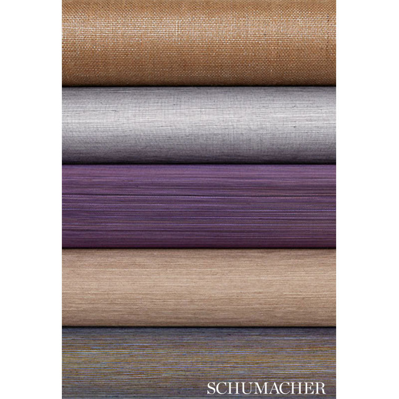 Suwon Sisal Sharkskin Room Setting | Schumacher Wallpaper